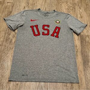 Nike Gray USA Short Sleeve Tee
